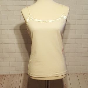 Banana Republic Ivory/Cream Petite Large Tank